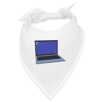 Laptop Computer Tastatur PC Notebook Geschenk Idee - Bandana - Weiß - Vorne