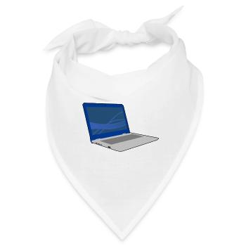 Laptop Computer Tastatur PC Notebook Geschenk Idee - Bandana - Weiß - Vorne