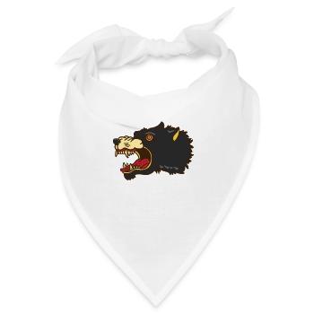 Wolf Raubtier Alpha Rudel Beute Geschenk Idee Wild - Bandana - Weiß - Vorne