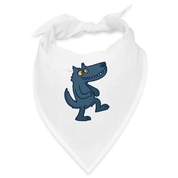 Wolf Cartoon Comic Rudel Beute Geschenk Idee Wild - Bandana - Weiß - Vorne