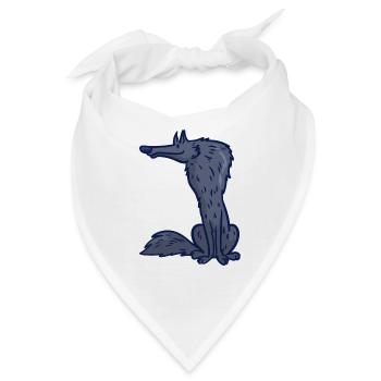 Wolf Cartoon Comic Rudel Beute Geschenk Idee Wild - Bandana - Weiß - Vorne