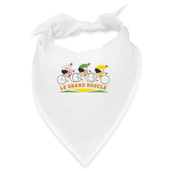 France, France weißes, France gepunktetes - Bandana - Weiß - Vorne