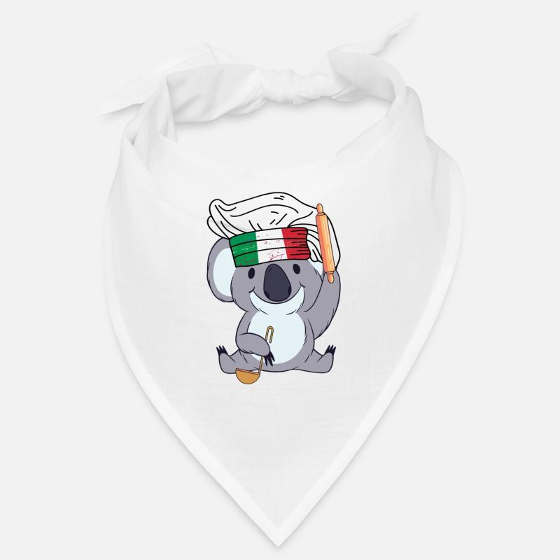 Italy Chef Koala Pizza Baker Rome Chef Kitchen Bandana