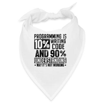 Lustig Programmierung Programmieren Humor Entwickler Computer - Bandana - Weiß - Vorne