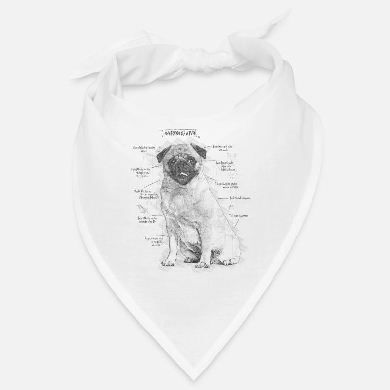 Anatomie eines Mops Bandana