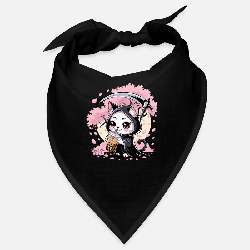 Sensenmann Anime Katze Kirschblüte Bandana
