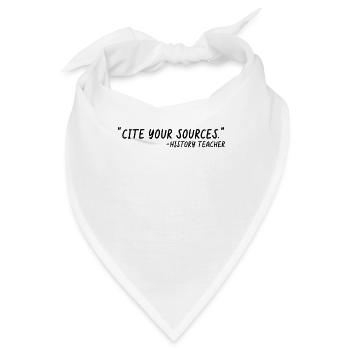 Zitieren Sie Ihre Quellen Lustiger Geschichtslehrer - Bandana - Weiß - Vorne