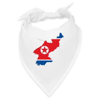 NORDKOREA KOREA KOREANISCH KOMMUNISMUS GESCHENK - Bandana - Weiß - Vorne