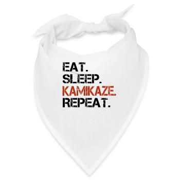 eat sleep kamikaze repeat - Bandana - Weiß - Vorne