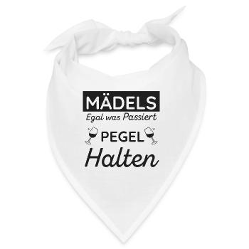 Pegel Halten Mädels Party - Bandana - Weiß - Vorne
