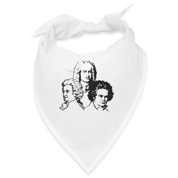 Bach Mozart Beethoven - Bandana - Weiß - Vorne
