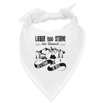 Lieber Sternenhimmel Als Hotel Camping - Bandana - Weiß - Vorne