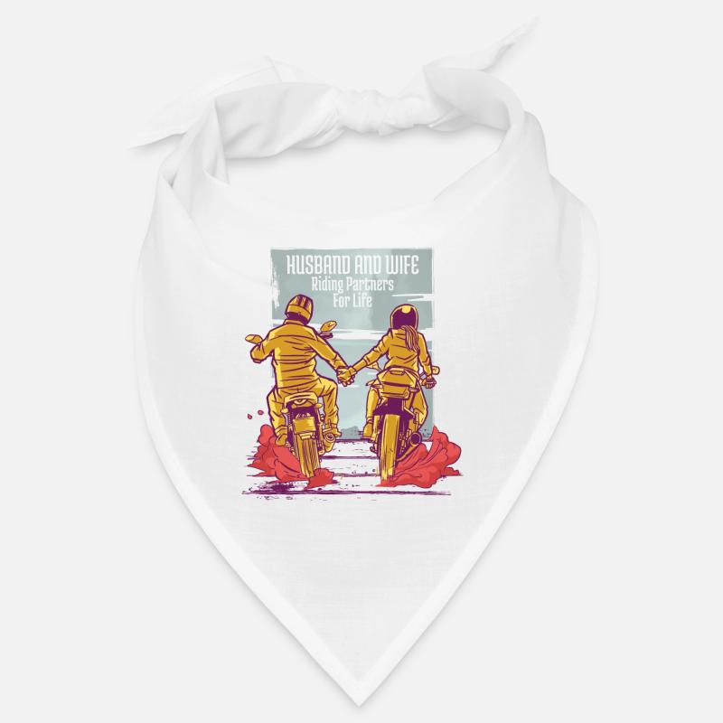 Ehemann & Ehefrau Reitpartner fürs Leben - Bandana - Weiß