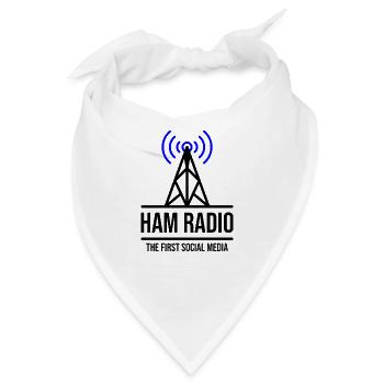 Amateurfunk - Die ersten sozialen Medien - Bandana - Weiß - Vorne