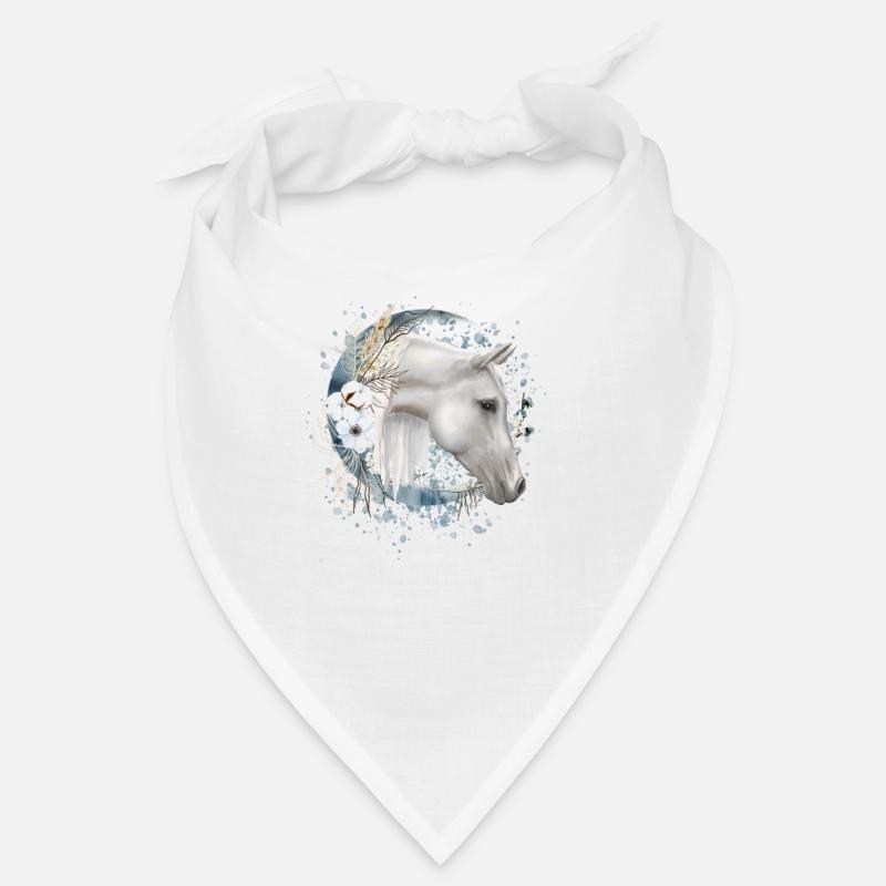 Motif de cheval avec fleurs cheval Bandana