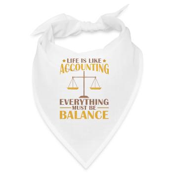 Das Leben ist wie eine Buchhaltung - Bandana - Weiß - Vorne