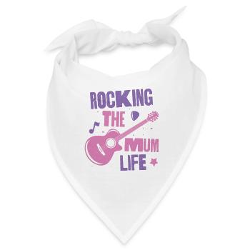Das Mama-Leben rocken - Bandana - Weiß - Vorne
