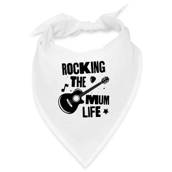 Das Mama-Leben rocken - Bandana - Weiß - Vorne