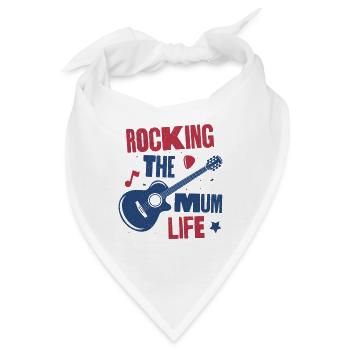 Das Mama-Leben rocken - Bandana - Weiß - Vorne