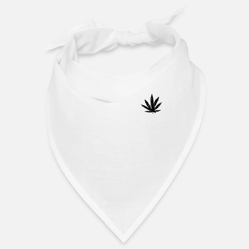 Hanfblatt schwarz Bandana