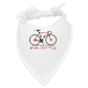 Geboren, um Zyklus - Bandana - Weiß - Vorne