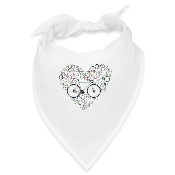 I love my BIKE - Bandana - Weiß - Vorne