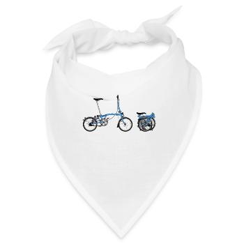 Brompton-Fahrrad - Bandana - Weiß - Vorne