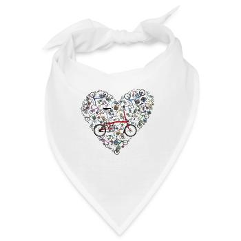 Ich liebe Brompton Bikes - Bandana - Weiß - Vorne