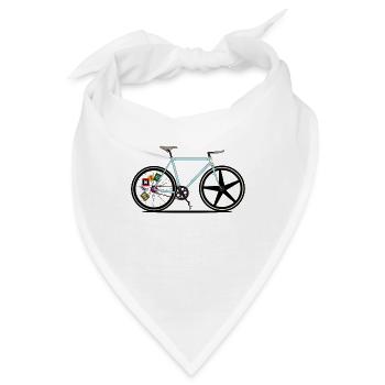 Fixie Bike - Bandana - Weiß - Vorne