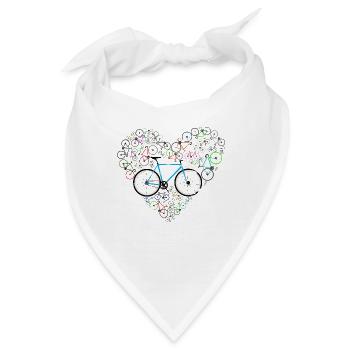 I love my BIKE - Bandana - Weiß - Vorne