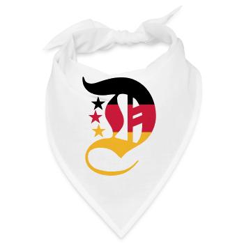D in Nationalfarben - Bandana - Weiß - Vorne