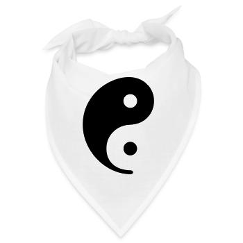 YIN & YANG - einfach 01 - Bandana - Weiß - Vorne