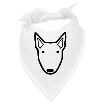 Bullterrier - Bandana - Weiß - Vorne