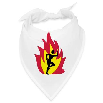 Läufer Flamme - Bandana - Weiß - Vorne