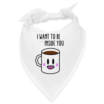 Coffee inside you - Bandana - Weiß - Vorne