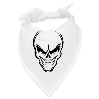 Skull - Bandana - Weiß - Vorne