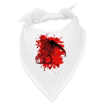 Sitting Demon – bleached red - Bandana - Weiß - Vorne