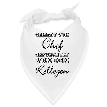 Geliebt vom Chef Geschenk - Bandana - Weiß - Vorne