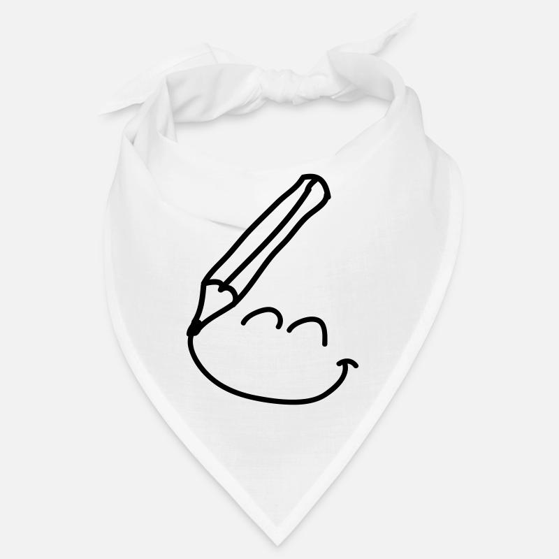 doodle_smiley_1c - Bandana - blanc