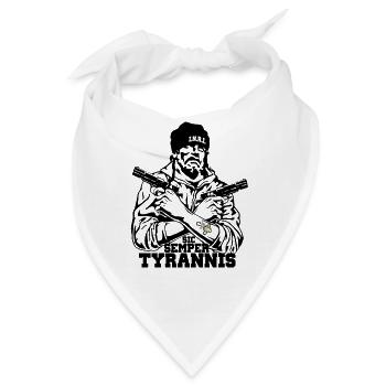 Spruch - Sic Semper Tyrannis - Bandana - Weiß - Vorne
