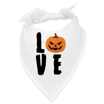 Halloween: Love Halloween - Bandana - Weiß - Vorne