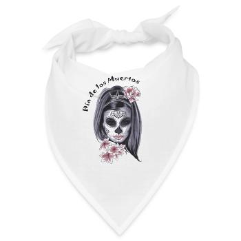 Día de los Muertos - Vintage Look - Used Look - Bandana - Weiß - Vorne