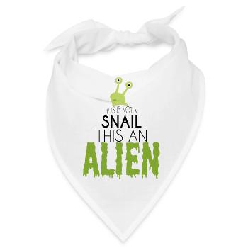 Alien / Area 51 / UFO: This Is Not A Snail. This - Bandana - Weiß - Vorne