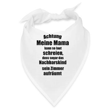 Mama Spruch - Bandana - Weiß - Vorne