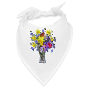 flowers lilies tulips orchids sunflower dahlia ger - Bandana - Weiß - Vorne