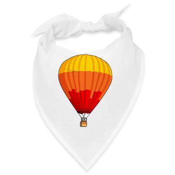 airplane aeroplane flugzeug heissluftballon air ba - Bandana - Weiß - Vorne