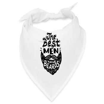 The Best Men Have Beards - Bart Vollbart Rasieren - Bandana - Weiß - Vorne