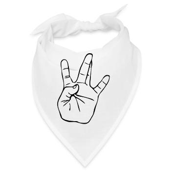 Westside Gangster Hand - Bandana - Weiß - Vorne
