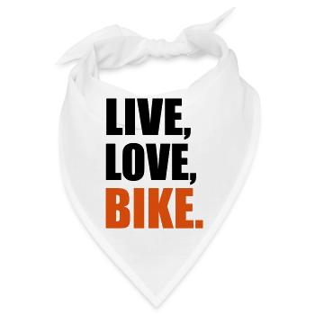 Fahrrad - Bandana - Weiß - Vorne