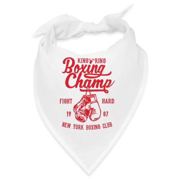 Boxing Champ Boxen Boxer Ring Champion Kampf Club - Bandana - Weiß - Vorne